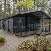 Maisons conteneurs préfabriquées extensibles certifiées de 40 pieds - Construction mobile en panneaux sandwich en acier léger pour hôtels