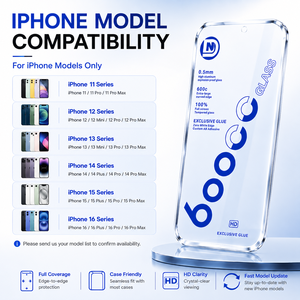 Protector de Pantalla de Vidrio Templado Transparente HD de 600CC Big Arc para Teléfono Móvil iPhone - Product Image 6