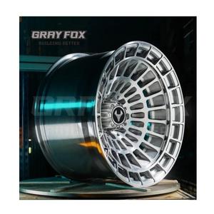 GRAYFOX Custom profondo concavo 17-24 pollici 5x120 5x112 argento spazzolato ruote forgiate per Benz BMW Audi Land Rover Maybach <span class=keywords><strong>Alfa</strong></span> <span class=keywords><strong>Romeo</strong></span> - Product Image 2