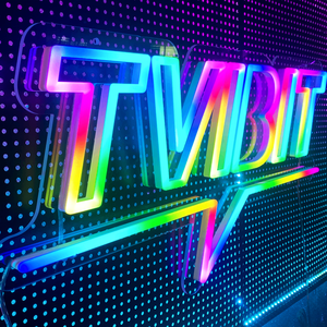 لافتات مخصصة بإضاءة نيون RGB متغيرة الألوان، لافتة نيون أكريليك مطبوعة بالأشعة فوق البنفسجية، حروف نيون أكريليك مضيئة بتقنية LED لتزيين الأعمال التجارية - Product Image 1