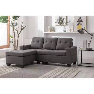 Sofá modular moderno de terciopelo para sala de estar, conjunto de sofá esquinero en forma de L, fabricante y proveedor de muebles, cama convertible - Product Image 4