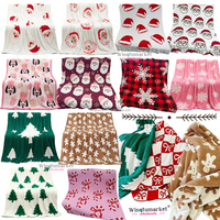 Logo personnalisé en gros couverture de Noël canapé bébé ruban confortable rose en peluche chaud grand arc hiver nœud papillon polaire jette des couvertures