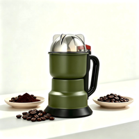 Mini moulin électrique portable en acier inoxydable pour usage domestique, double fonction (moulin à café et mixeur), avec certificat