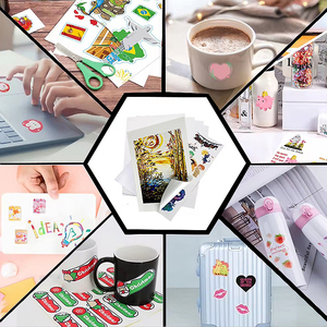 Chăm Sóc Da Logo dính cuộn quần áo dệt vận chuyển tư nhân bao bì nhãn A4 Máy in laser máy in phun máy in chết cắt - Product Image 6