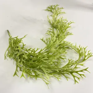 FC7301grass wall hanging Real touch staghorn grass green plant artificial grass wall backdrop for home hotel decor