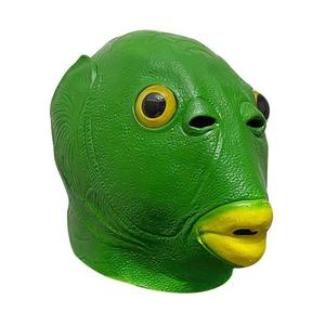 Halloween Green Fish <strong>Mask</strong> Funny Latex Animal Full Head Realistic <strong>Masks</strong> <strong>Fancy</strong> <strong>Dress</strong> for Carnival Costume Party Cosplay Prop - Product Image 1