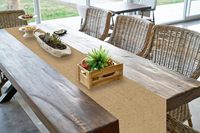 Chemin de table rustique en jute 100% naturel - 12 pouces de large x 120 pouces de long - Parfait pour les mariages, événements, fêtes et repas sur le thème rustique