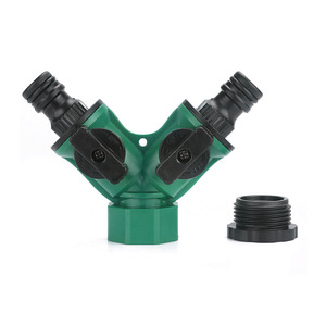 <span class=keywords><strong>Raccord</strong></span> rapide pour <span class=keywords><strong>robinet</strong></span> de jardin, connecteur en Y à double port de type tétine, à fixation rapide - Product Image 2