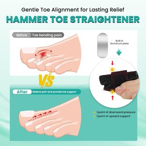 Redresseur de doigt de pied martelé - Attelle réglable avec plaque <span class=keywords><strong>en</strong></span> aluminium, Réalignement pour les doigts de pieds courbés, pliés ou <span class=keywords><strong>en</strong></span> forme de <span class=keywords><strong>griffe</strong></span> - Product Image 3