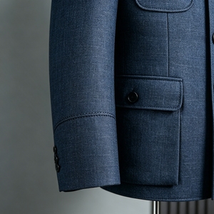 Abito Formale <span class=keywords><strong>da</strong></span> Uomo per Mezza <span class=keywords><strong>Età</strong></span> con Colletto Rialzato, Due Pezzi (Giacca e Pantaloni), Personalizzabile OEM ODM, per Matrimoni e Affari - Product Image 3