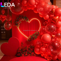 LEDA Perlengkapan Pernikahan Stand Backdrop Bentuk Hati DIY Kain Beludru Tirai Berbentuk Hati Stand Backdrop Elegan Vintage Untuk Dekorasi Backdrop