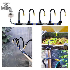 Refrigeración al aire libre Patio ventilador enfriador agua niebla jardín boquillas automáticas nebulización temporizador controlador sistema de riego - Product Image 6