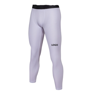 Leggings de sport pour homme, taille EU, 95% polyester, 5% élasthanne, logo personnalisé, vêtements de sport, collants de course, pantalon de compression, séchage rapide - Product Image 1