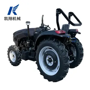 80hp 4wd tractor de ruedas de agricultura pesada con cargador frontal retroexcavadora implementos agrícolas para la venta hecho en China por kaixiang