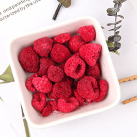 Frambuesas Rojas orgánicas de alto estándar, frutas de emergencia liofilizadas enteras, frutas congeladas exóticas, bayas, aperitivos de frambuesa