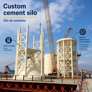 Silo à ciment de 50T à 1000 tonnes avec haute performance d'étanchéité pour centrale à <span class=keywords><strong>béton</strong></span> - Product Image 1