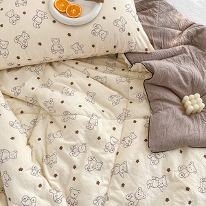 Maternal Infant Grade king Queen Size Washed Double-Layer Gauze Soybean Fiber Soft Summer air Conditioning Quilt <strong>Comforters</strong> - Product Image 4