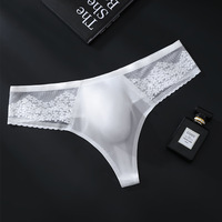 Caleçon string sans couture en nylon pour homme, avec poche de contour 3D, haute élasticité, respirant, doux, respectueux de la peau, confort quotidien