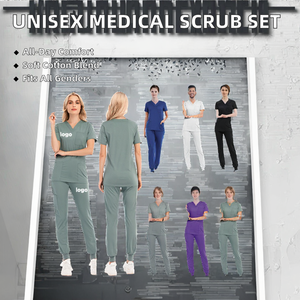 42021LW OEM Dropshipping Legging Suits Women's Unisex Medical <b>Scrubs</b> <b>Sets</b> Spandex/Polyester Cotton Blends Worsted Hospital - Product Image 2