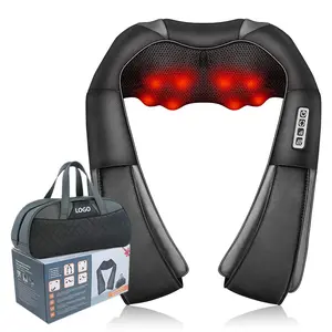 Top 16 Massage Heads 3 Gear Adjustable Heat Neck Massager Pillow Electric Shiatsu Electric Neck Shoulder Massager Belt