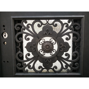 Casa <span class=keywords><strong>de</strong></span> alta calidad, entrada principal, parte superior plana, <span class=keywords><strong>puerta</strong></span> <span class=keywords><strong>de</strong></span> hierro forjado, doble exterior - Product Image 1