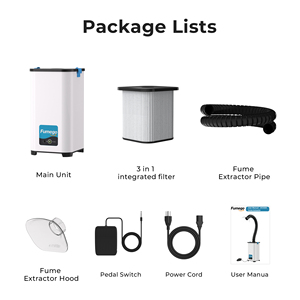 Máy lọc khói hiệu quả cao fumego xf250iii 130W 260m ³/h với bộ lọc HEPA 3 trong 1 để chế tạo và cắt <span class=keywords><strong>laser</strong></span> - Product Image 5