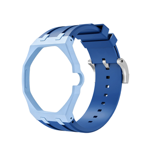 Kit <span class=keywords><strong>de</strong></span> Modificación <span class=keywords><strong>de</strong></span> Lujo Lionorm para AP - Caja Biocerámica Royal Pop para Swatch, Corona a las 3 en Punto, Correa <span class=keywords><strong>de</strong></span> Goma, Juego <span class=keywords><strong>de</strong></span> Correas <span class=keywords><strong>de</strong></span> <span class=keywords><strong>Reloj</strong></span> Resistentes al Agua - Product Image 2