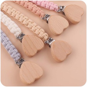 Chupete de ganchillo hecho <span class=keywords><strong>a</strong></span> mano con corazón para bebé, soporte Universal para chupete, muselina, Clip para chupete para bebé, niño y niñ<span class=keywords><strong>a</strong></span> - Product Image 3