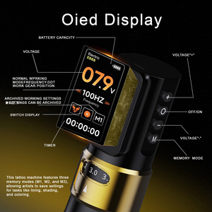 Wireless Tattoo Pen Machine 1700mAh Rechargeable <b>Battery</b> Adjustable 2.2-4.2mm Stroke Rotary Tattoo <b>Gun</b> for Body Art - Product Image 5