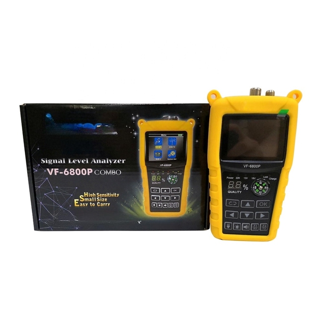 VF-6800P HD Digital Satellite Finder Combo Support DVB-T2/DVB S2/DVB C Sat Finder Meter For Satellite TV Receiver dvb t2 Tuner