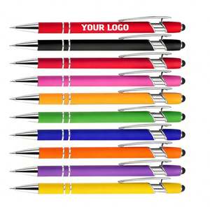 High Quality Rose Gold 2-in-1 <b>Stylus</b> Ballpoint Pen Multifunction Touch Novelty Metal Body Office Supplies LOGO Promotional Gift - Product Image 1