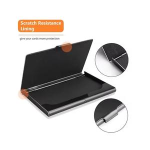 Pemegang kartu bisnis ramping logam hadiah promosi Mini pemegang kartu nama bergaya perlindungan tempat kartu ID - Product Image 5