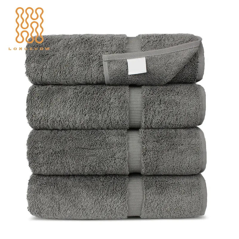 Toallas ultrasuaves y altamente absorbentes 600GSM para baño Paquete de 6 toallas faciales de algodón de primera calidad