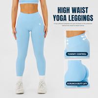 Leggings de yoga personnalisés sans effet camel toe, taille haute, pour femme, avec effet sculptant et rehausseur de fessiers, pour le sport et le fitness