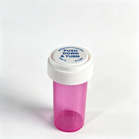 Flacon de pharmacie rose réversible CR résistant aux enfants pour le stockage de médicaments et de capsules, boîte de pharmacie rose anti-UV
