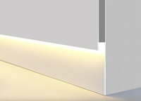 Profil Aluminium LED Desain Baru Harga Pabrik untuk Lis Sudut Dinding, Papan Lis Lantai Mewah untuk Dekorasi Rumah