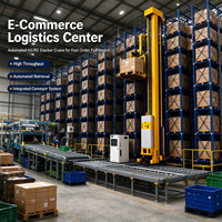 Grue empileuse ASRS robuste à guidage rail intelligent pour solution d'entrepôt stéréo automatisé à grande échelle