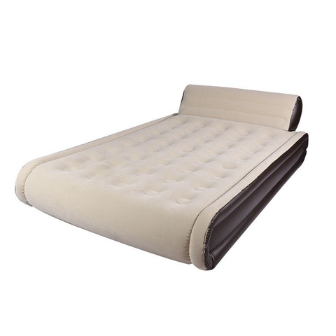 High Quality Queen Double Size Outdoor Modern Durable Portable Camping Travel Inflatable Air Bed Mattress With Headboard