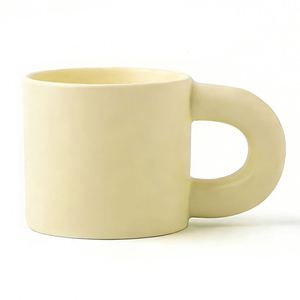 New Solid-color Ceramic Cup with Customizable logo - Home Drinking Cup, Coffee Cup, Chubby Cup.creative Ceramic <b>Mug</b> - Product Image 1