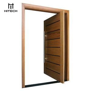 Porte a bilico esterne in legno massello con inserimento in vetro di Design dell'<span class=keywords><strong>ingresso</strong></span> principale moderno per la casa - Product Image 1