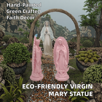 Sculpture en résine de Notre-Dame de Guadalupe peinte à la main, écologique, catholique mexicaine, Vierge Marie, forme irrégulière, pour la décoration de la maison