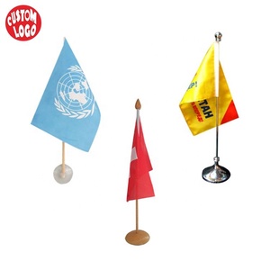 Factory <strong>Custom</strong> Made Small Size <strong>Custom</strong> Meeting <strong>Desk</strong> <strong>Flag</strong> with Metal Pole the <strong>Table</strong> <strong>Flag</strong> - Product Image 4