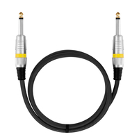 Câble d'instrument de guitare Bochara 1/4'' Jack 6,35 mm TS, câble audio OFC à double blindage pour guitare électrique, mixeur, amplificateur