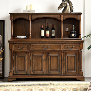 Luxury American Style Wooden <strong>Cabinet</strong> Freestanding Dinning Buffet <strong>Cabinet</strong> Solid Wood <strong>Sideboard</strong> Living Room <strong>Display</strong> <strong>Cabinet</strong> - Product Image 3