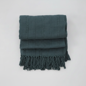 Manta de Algodón Slub 2025 Ultra Suave y de Peso Medio, Ideal para Todas las Temporadas, Mantas a Rayas Más Populares para Interiores y Exteriores - Product Image 1