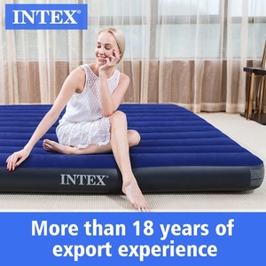 INTEX 64756 Matelas gonflable simple et durable pour la maison, avec <span class=keywords><strong>cordon</strong></span> <span class=keywords><strong>de</strong></span> serrage, <span class=keywords><strong>bleu</strong></span> floqué, pour une petite sieste - Product Image 2