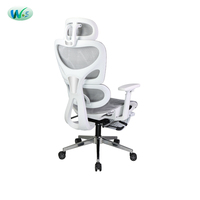 WS5162 Chaise de bureau Chaise élévatrice ergonomique Hauteur réglable Maille contemporaine Appui-tête réglable Tissu moderne Mousse PP pour la maison