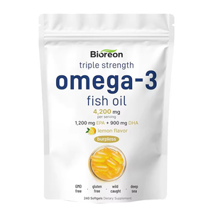 Huile de poisson oméga 3 en gros d'usine, EPA 360 <span class=keywords><strong>mg</strong></span>, <span class=keywords><strong>DHA</strong></span> 240 <span class=keywords><strong>mg</strong></span>, complément alimentaire, gélules d'huile de poisson, soutien personnalisé pour les gélules d'huile de poisson oméga 3 - Product Image 1