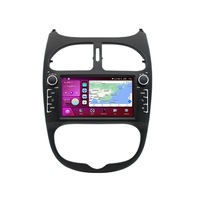 Navegador GPS para coche Peugeot 206, estilo original, pantalla Android de 7 pulgadas, dispositivo inteligente todo en uno, apto para uso transfronterizo