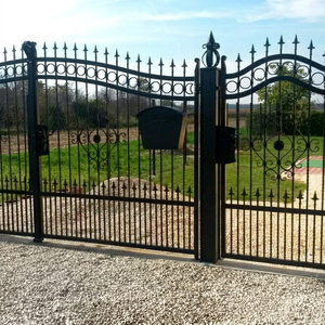 Sparxwizz Engineering - Puerta Moderna de Hierro Forjado Personalizada, Impermeable, Fácil de Montar, con Recubrimiento en Polvo, 6 Pies, Seguridad para el Hogar, de Fábrica - Product Image 1